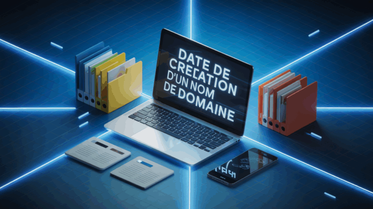 illustration ordinateur nom de domaine digital