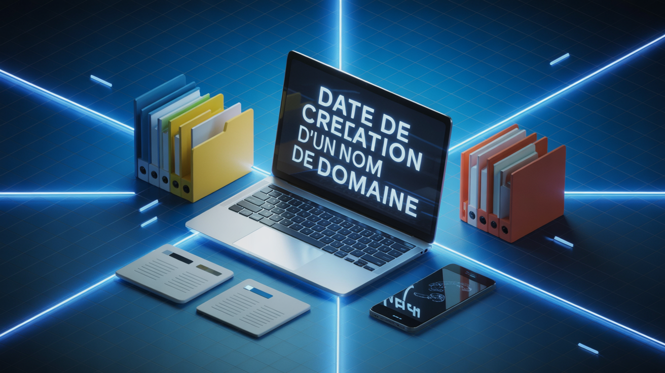 illustration ordinateur nom de domaine digital