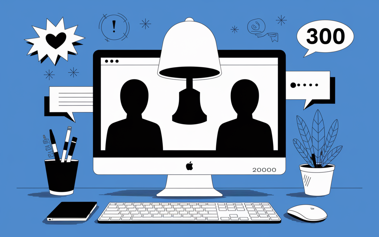 illustration absence notification visite profil facebook