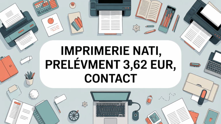 imprimerie nati contact et prelevement bancaire 3.62 eur