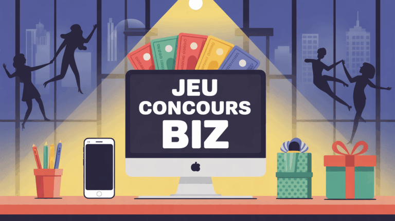 illustration jeu concours biz bureau moderne