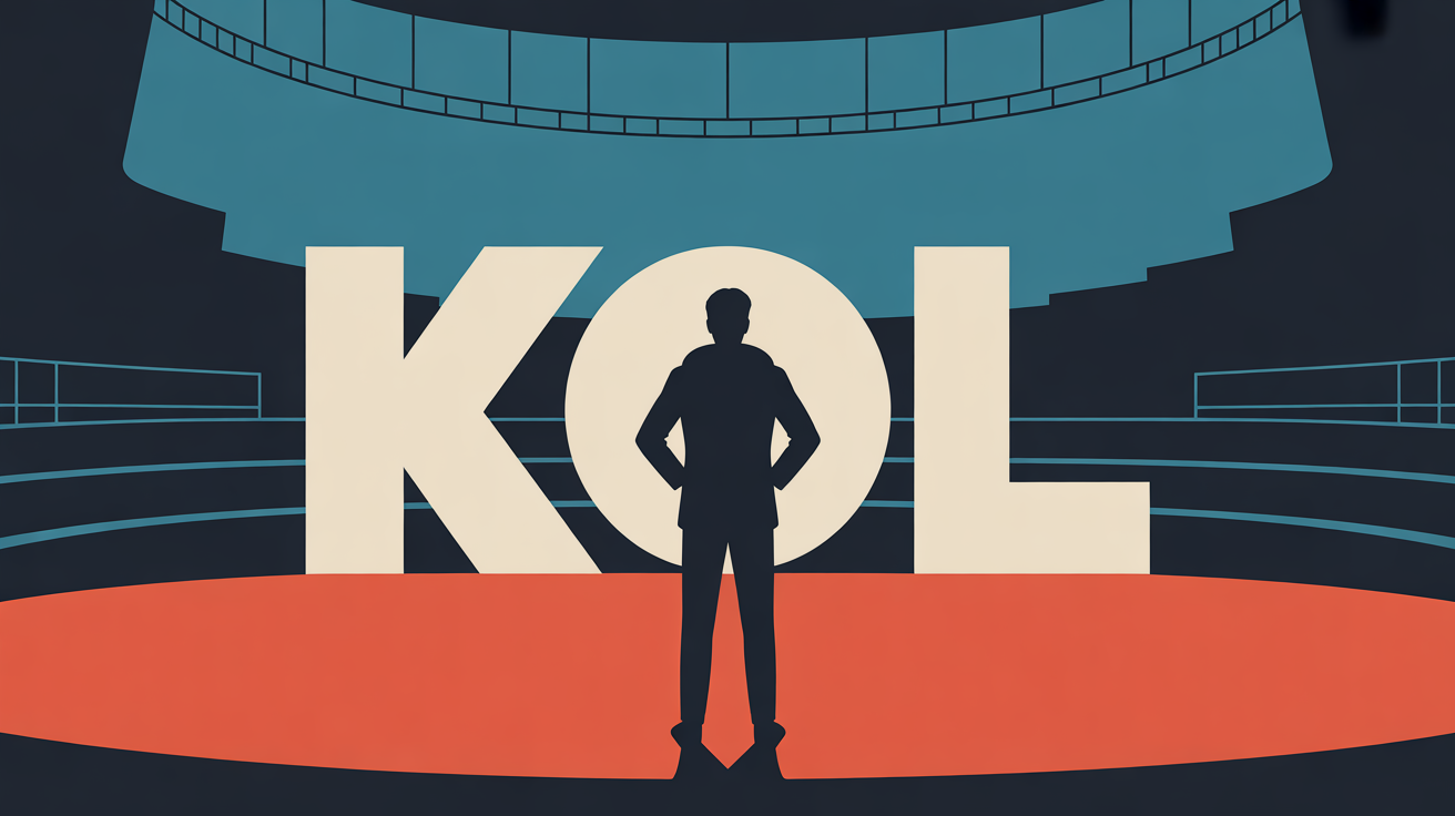 illustration kol debout devant auditoire scene influence professionnelle