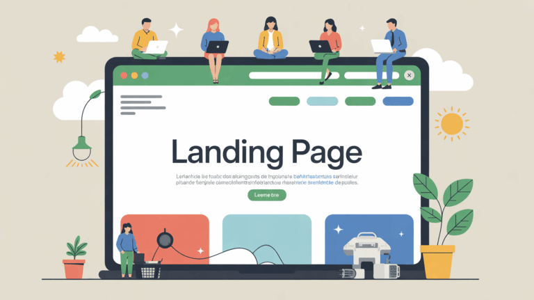 Landing page écran marketing et conversion