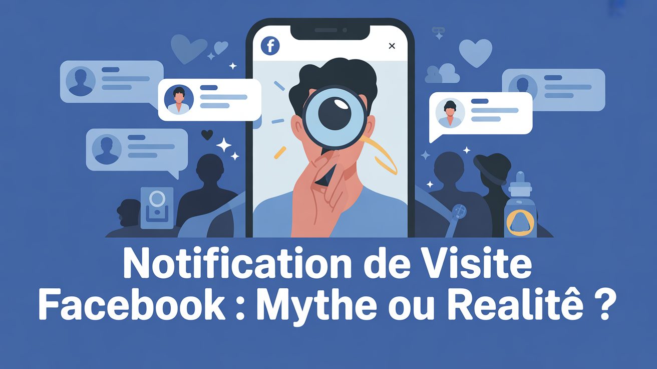 illustration notification visite facebook mythe realite profil