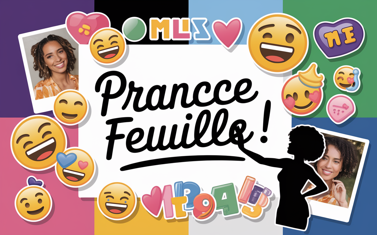 Collage Instagram Story stickers et couleurs