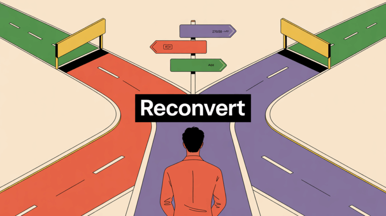 illustration reconvert trois chemins reconversion professionnelle