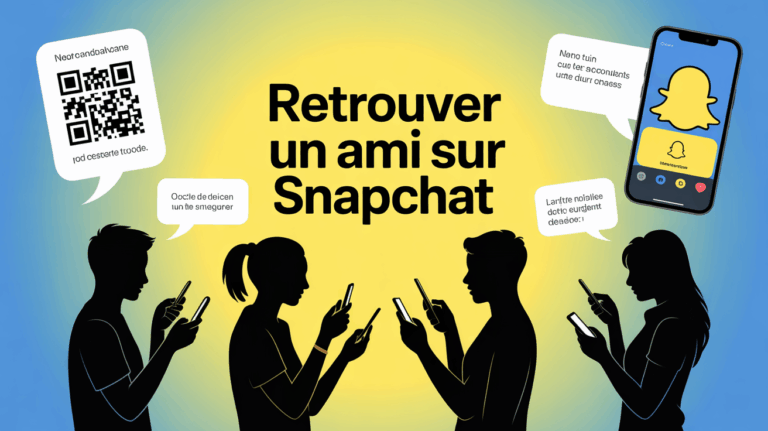 Retrouver un ami sur Snapchat, échange de téléphones QR code
