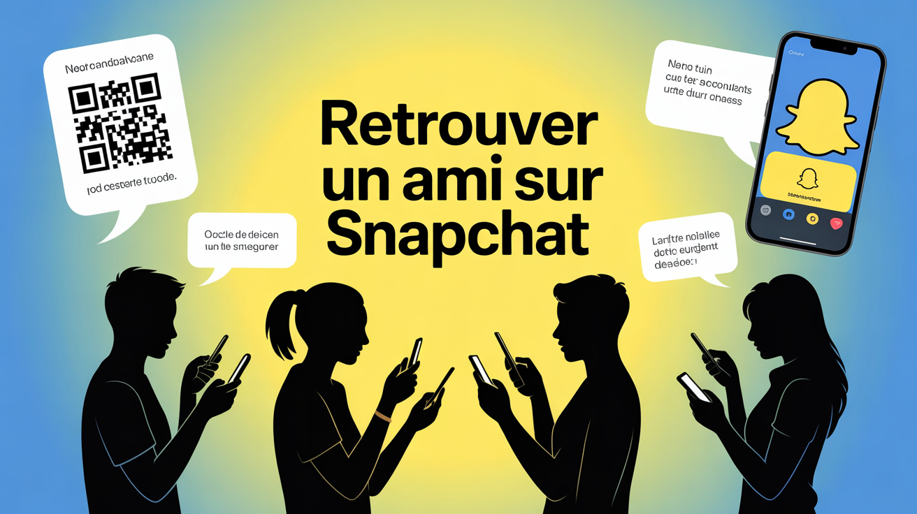 Retrouver un ami sur Snapchat, échange de téléphones QR code