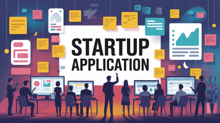 Illustration brainstorming Startup Application creation digitale