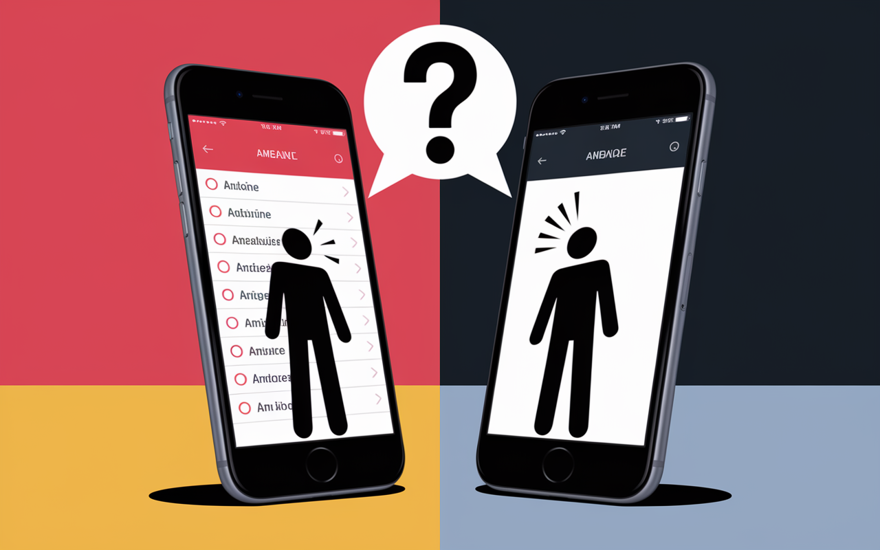 Suppression d’un ami Snapchat smartphone