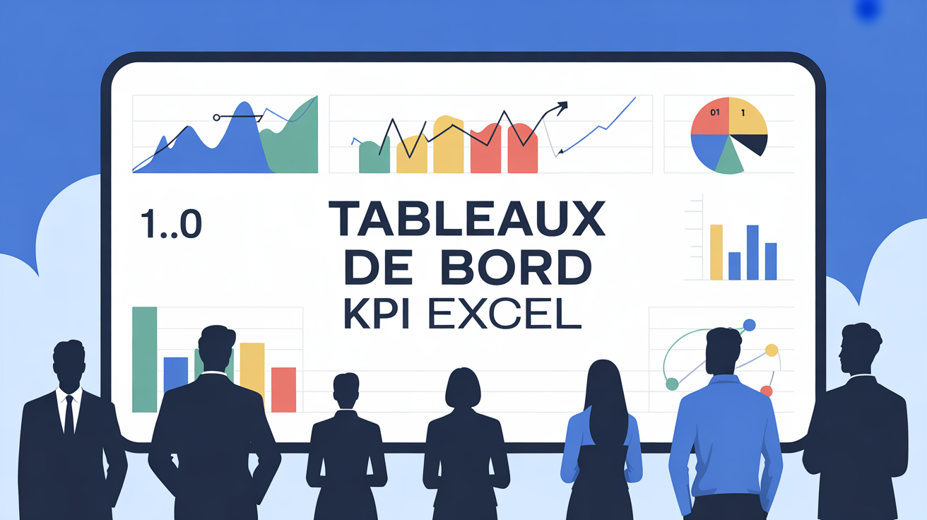 Tableau de bord KPI Excel digital avec graphiques professionnels
