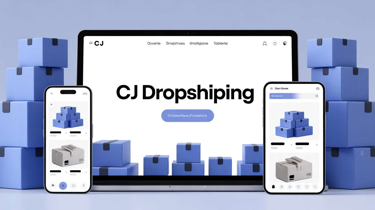 vue boutique en ligne cj dropshipping sur plusieurs appareils