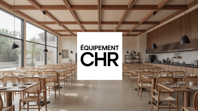 Salle restaurant professionnelle équipée CHR mobilier vaisselle logistique