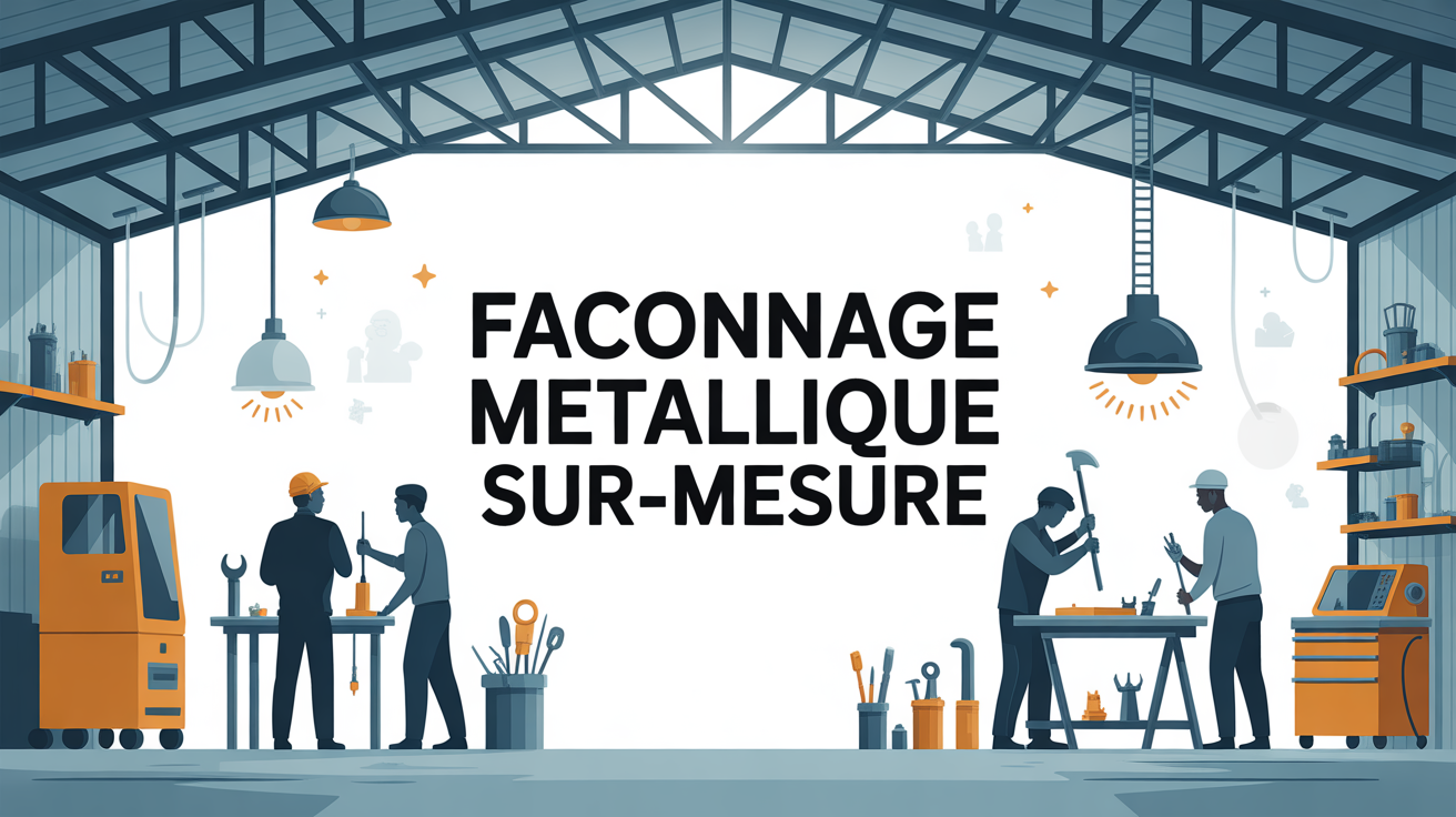 Atelier metallique moderne faconnage sur-mesure artisans chef chantier