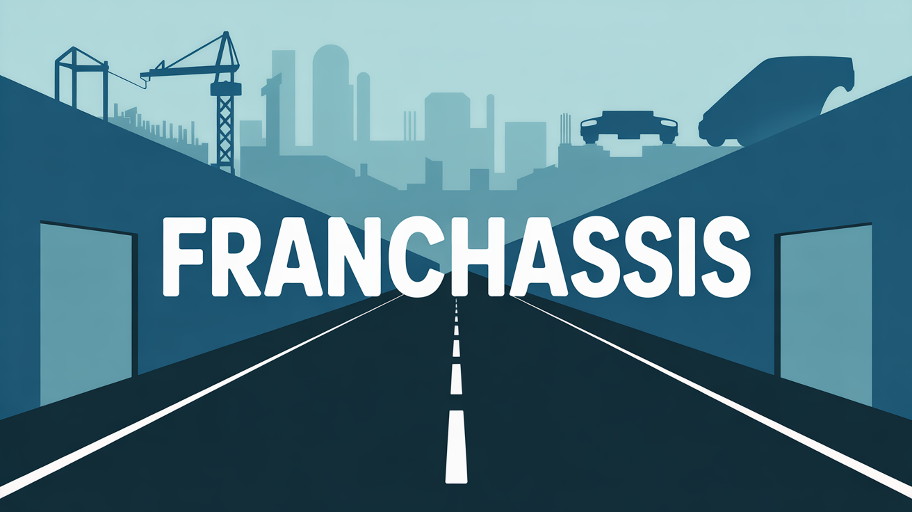 franchassis route et ateliers auto bâtiment moderne