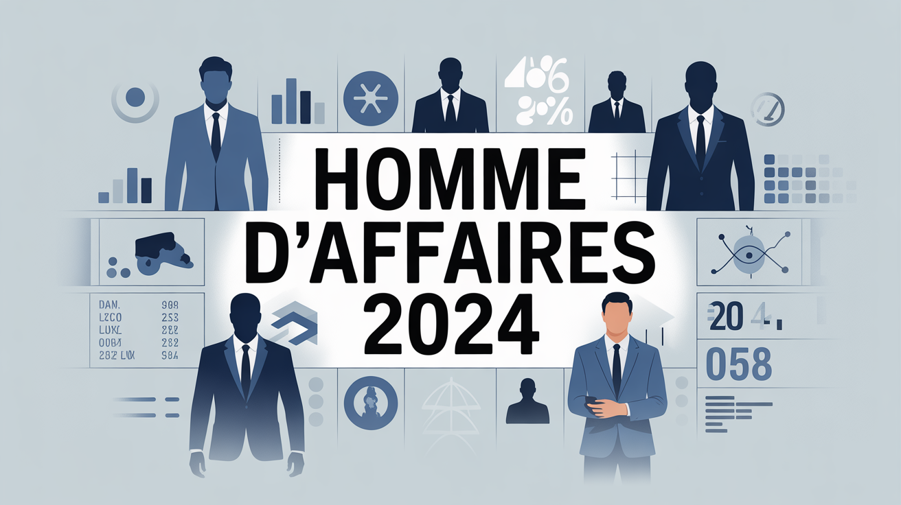 illustration homme d'affaires 2024 chiffres tendances