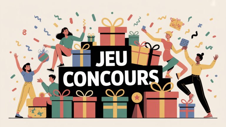 jeu concours biz autour cadeaux silhouettes