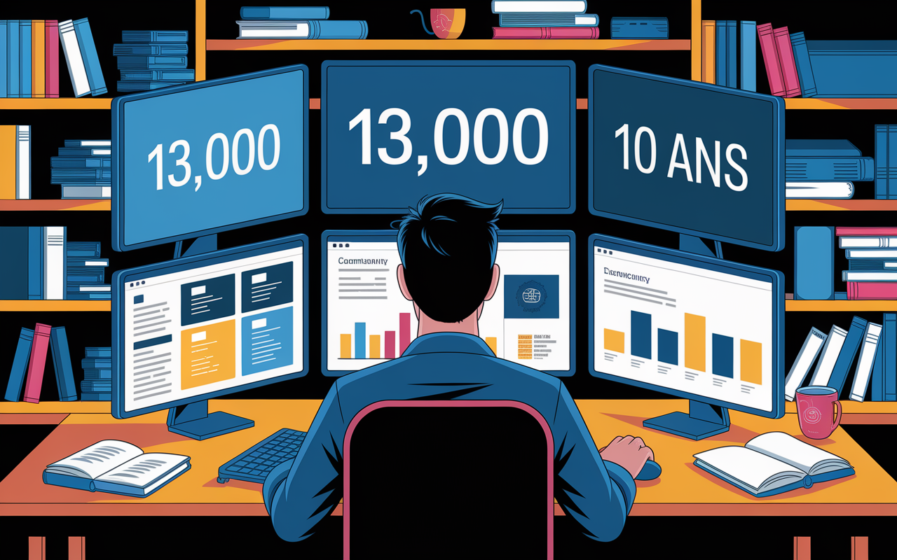 consultant SEO Cedric Guerin vue de dos et chiffres clés