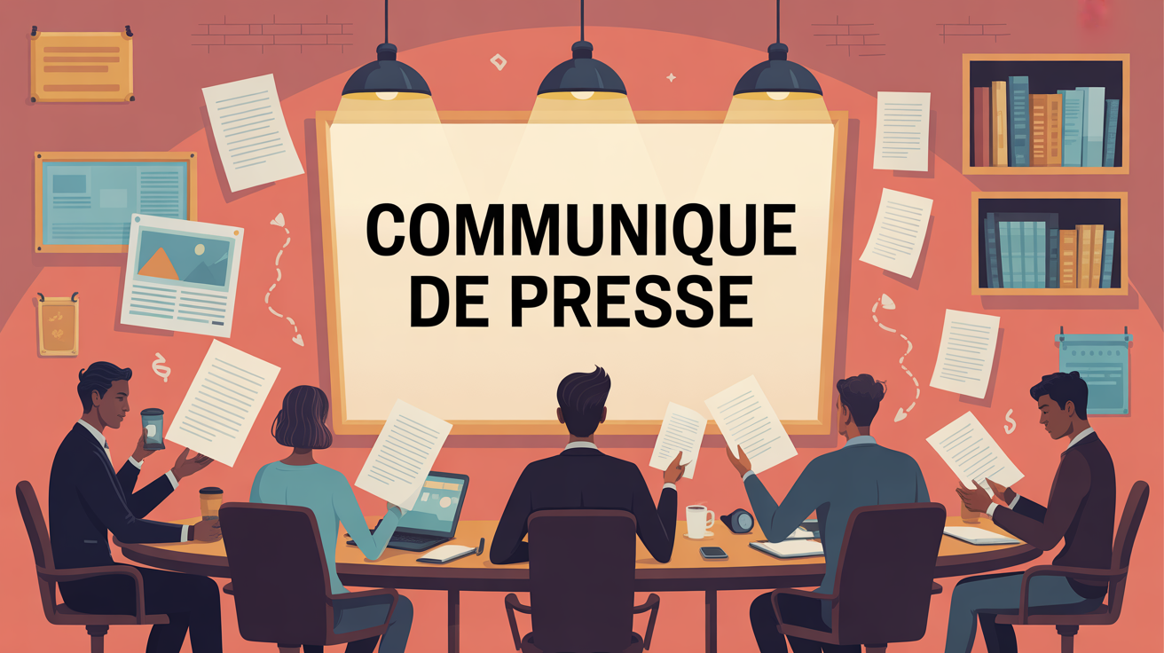Salle de rédaction brainstorming communiqué de presse
