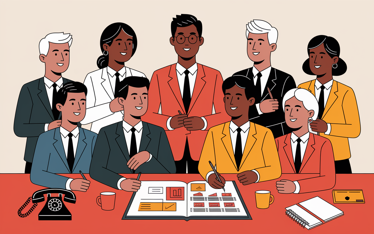 Petits entrepreneurs autour d'une tablette SimplyWeb agence web locale