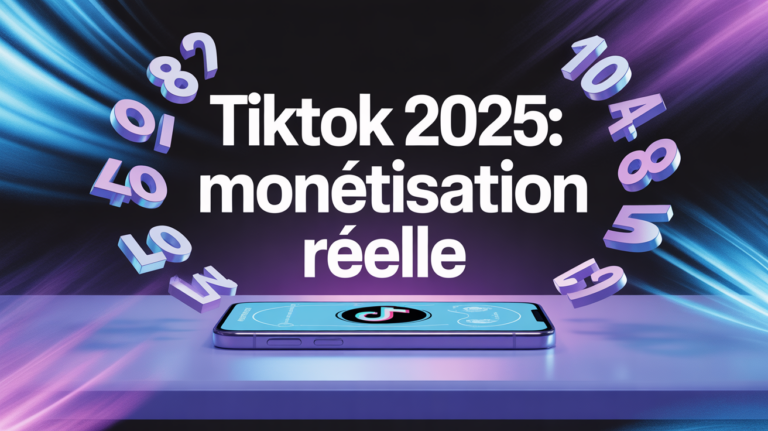 TikTok 2025 monétisation smartphone chiffres visuels