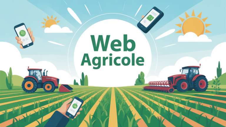 illustration web agricole champs connectes