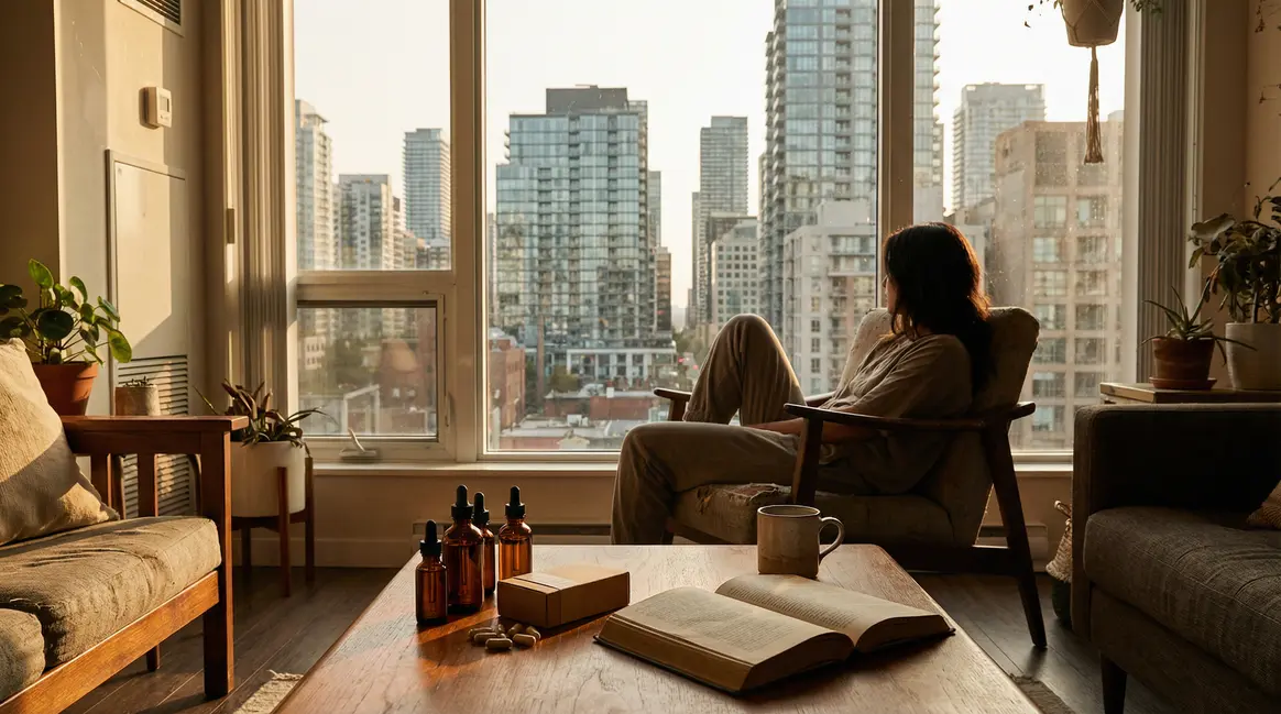 Photo CBD acouphène environnement urbain moderne