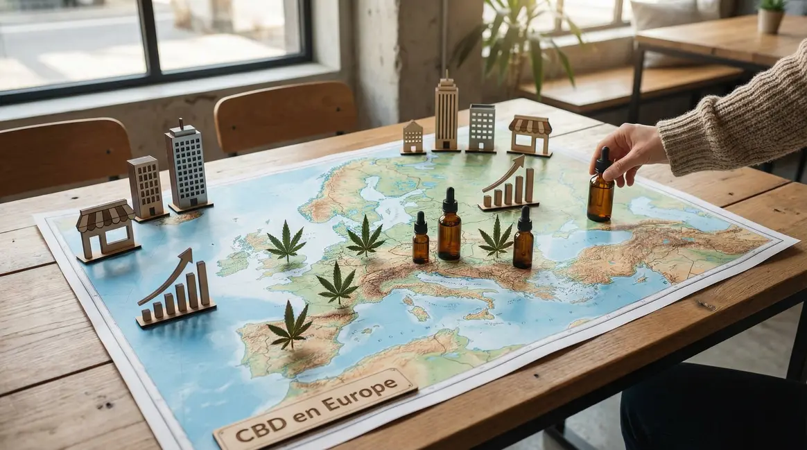 Carte Europe CBD marche croissance regulation