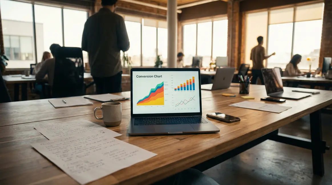 bureau moderne landing page Unbounce ordinateur graphique conversion