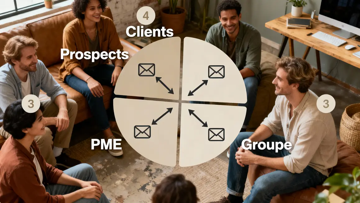 Schéma segmentation emailing prospects clients