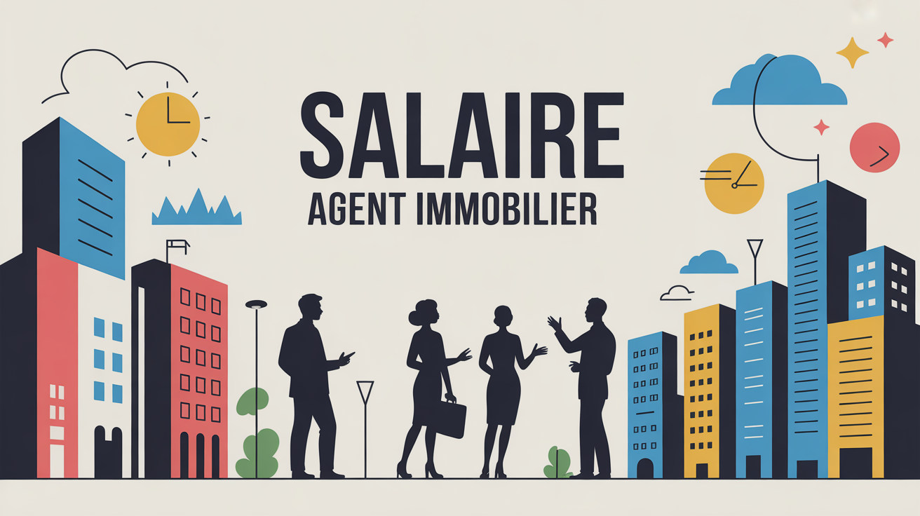 agent immobilier salaire agence moderne illustration