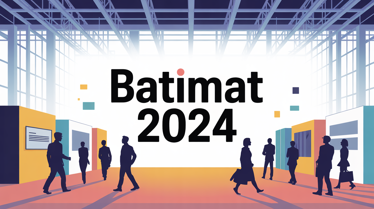 illustration batimat 2024 salon professionnel moderne