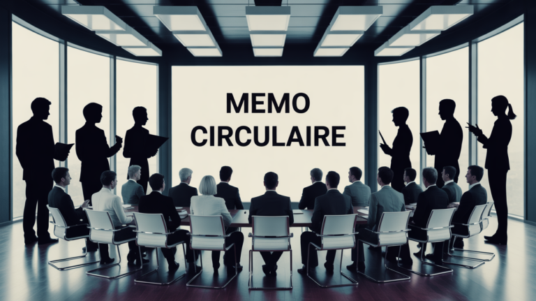 Salle de réunion attentionnée au memo circular