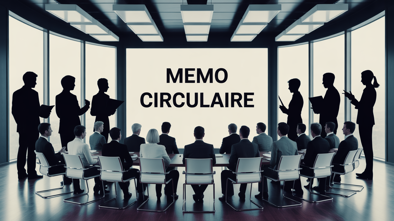 Salle de réunion attentionnée au memo circular