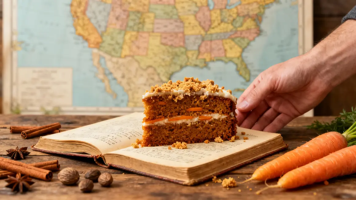 Origine carrot cake livre et épices