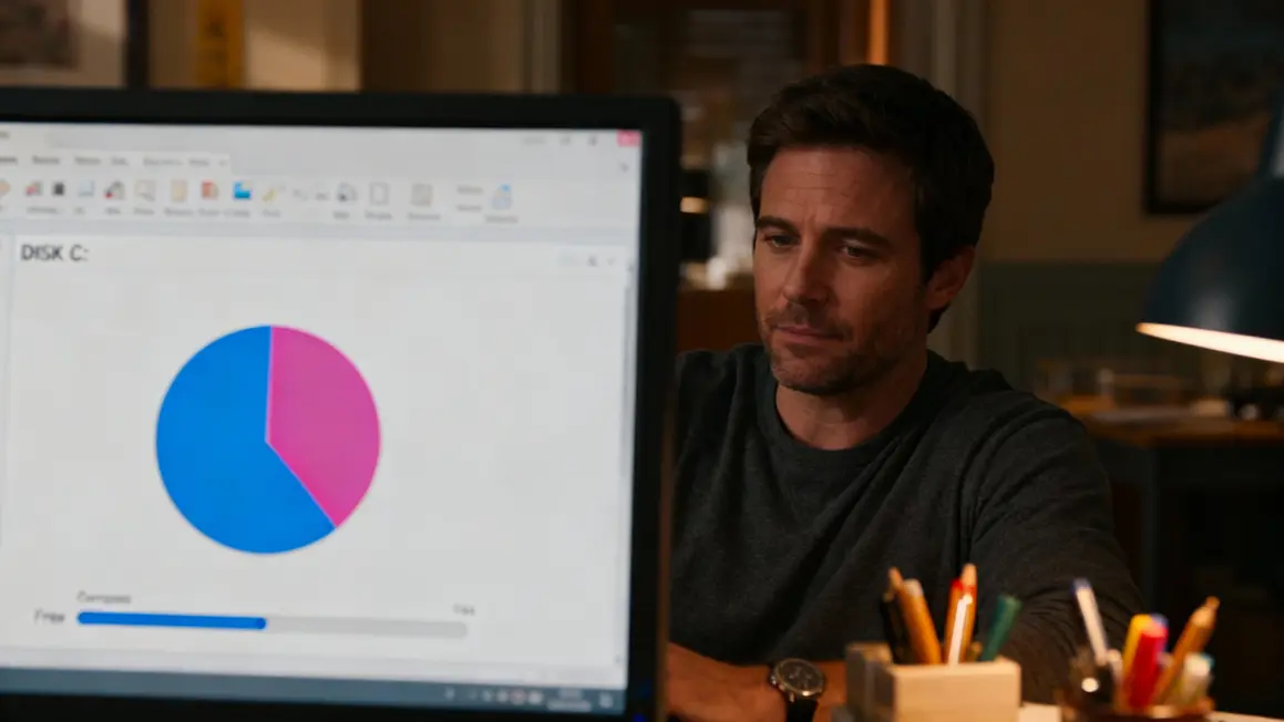 graphique espace disque libre Windows 10