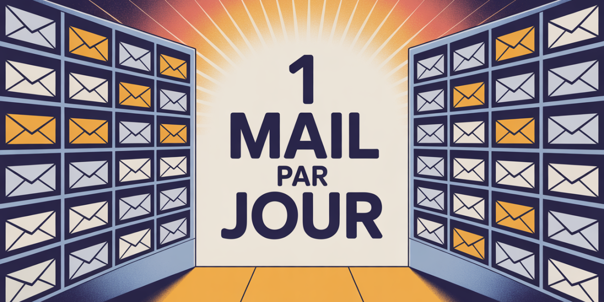 illustration stylisée boite de reception emails ouverts