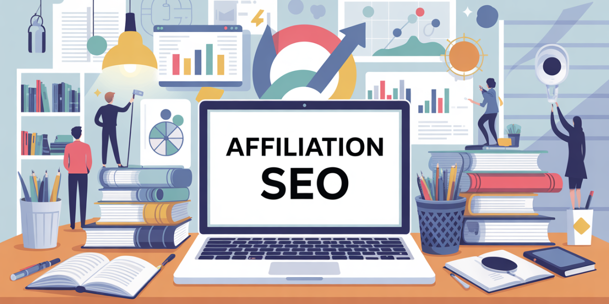 illustration affiliation seo bureau ordinateur