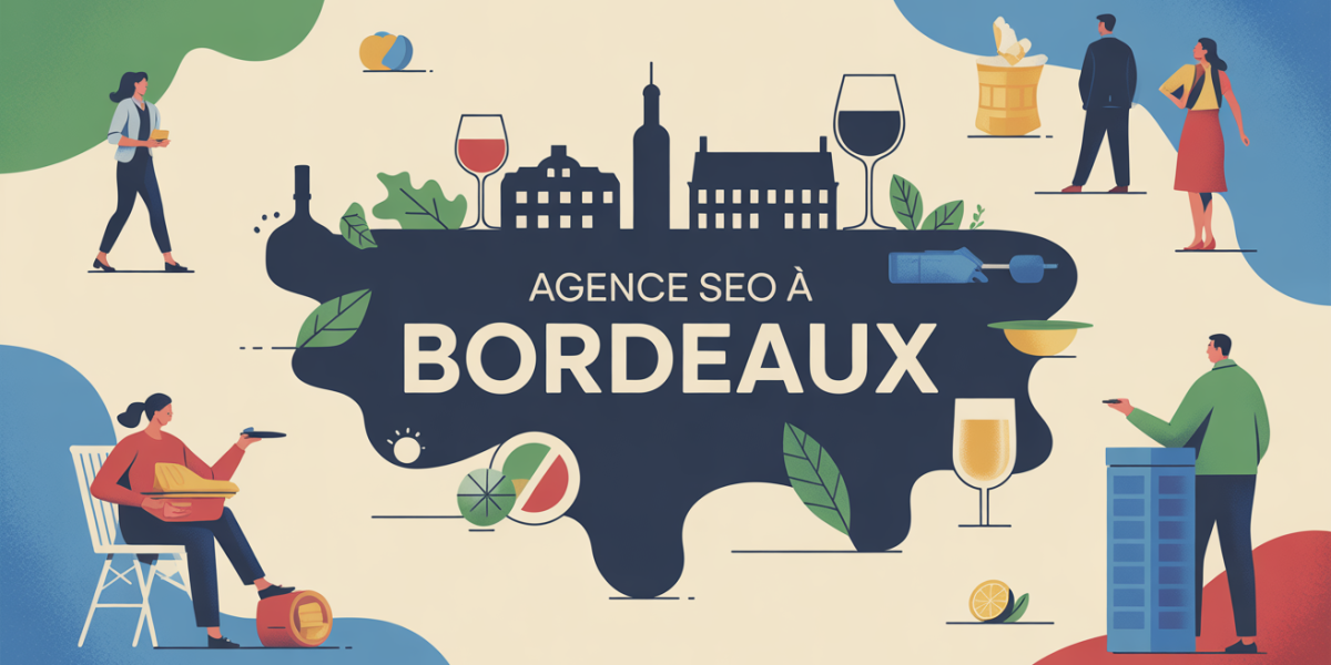 Carte de Bordeaux et icônes SEO