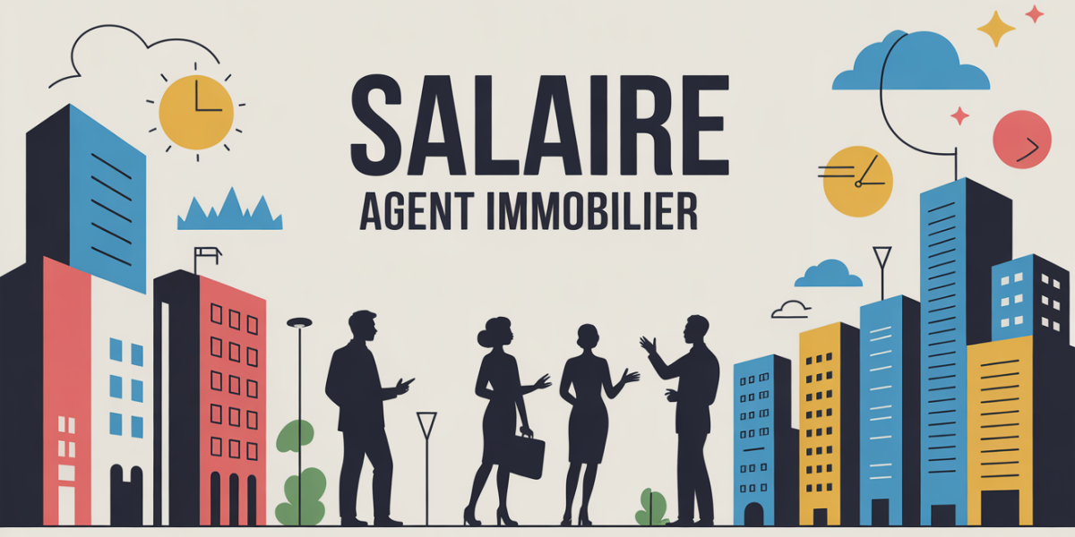 agent immobilier salaire agence moderne illustration