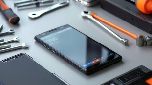 Alcatel F860 : téléphone Alcatel F860 avec icônes de problèmes et solutions