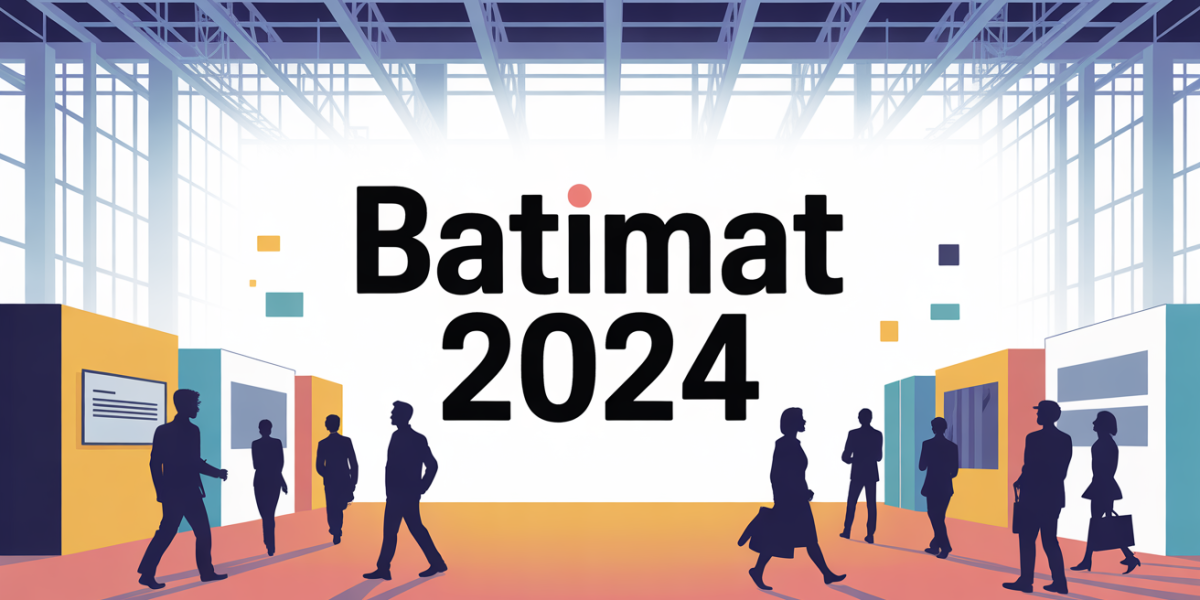 illustration batimat 2024 salon professionnel moderne