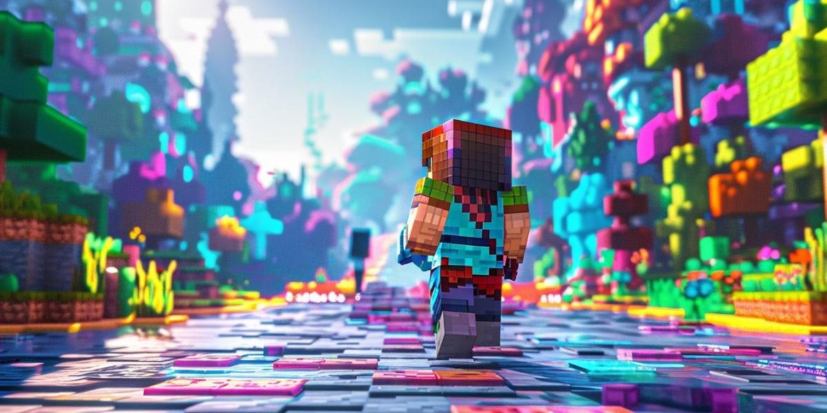 Minecraft le film : affiche officielle du film Minecraft avec personnages pixélisés