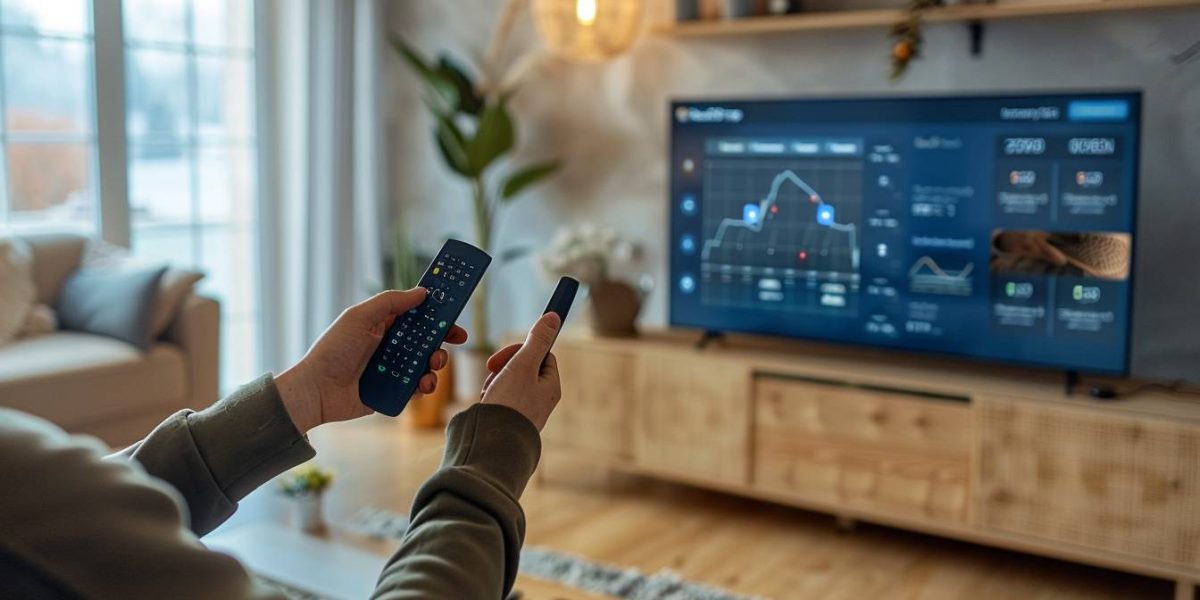 Atlas Pro IPTV : téléviseur affichant l'interface de l'application Atlas Pro