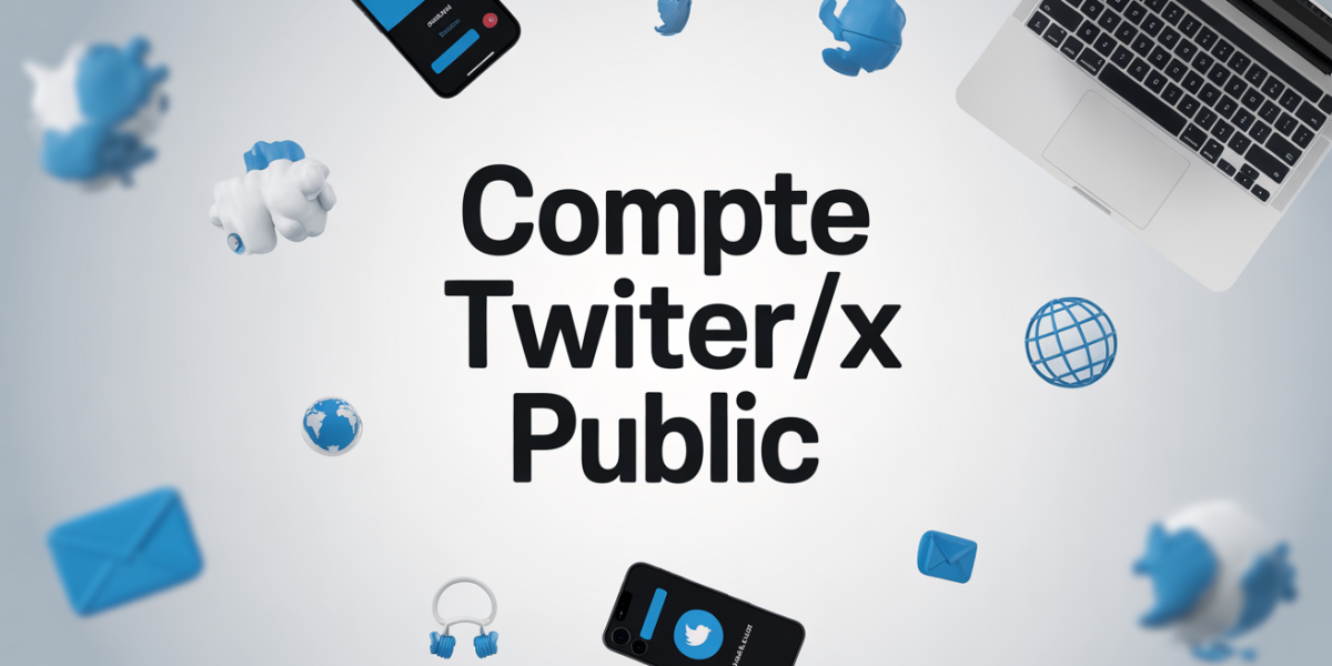 compte twitter x public sur mobile et ordinateur