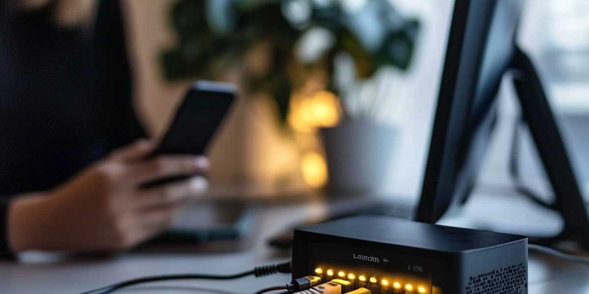économie d'énergie : image d'une box internet éteinte dans une chambre sombre