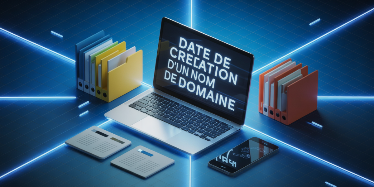 illustration ordinateur nom de domaine digital