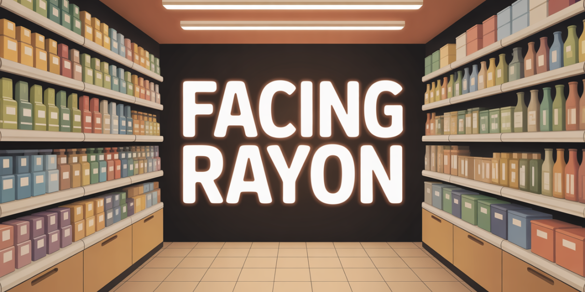 Rayonnage facing rayon supermarché produits alignés