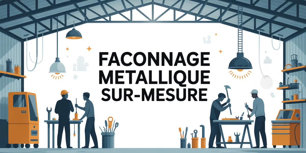 Atelier metallique moderne faconnage sur-mesure artisans chef chantier