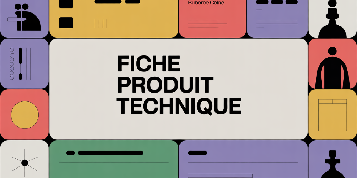 Fiche produit technique digitale professionnelle modules clairs